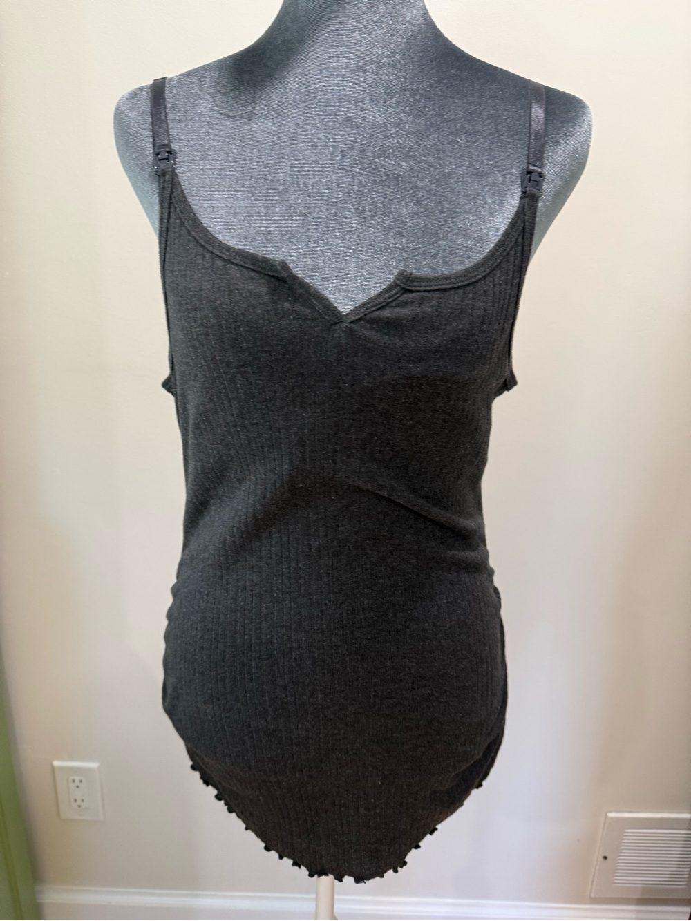 Only Ribbed Black Camisole Tank Top